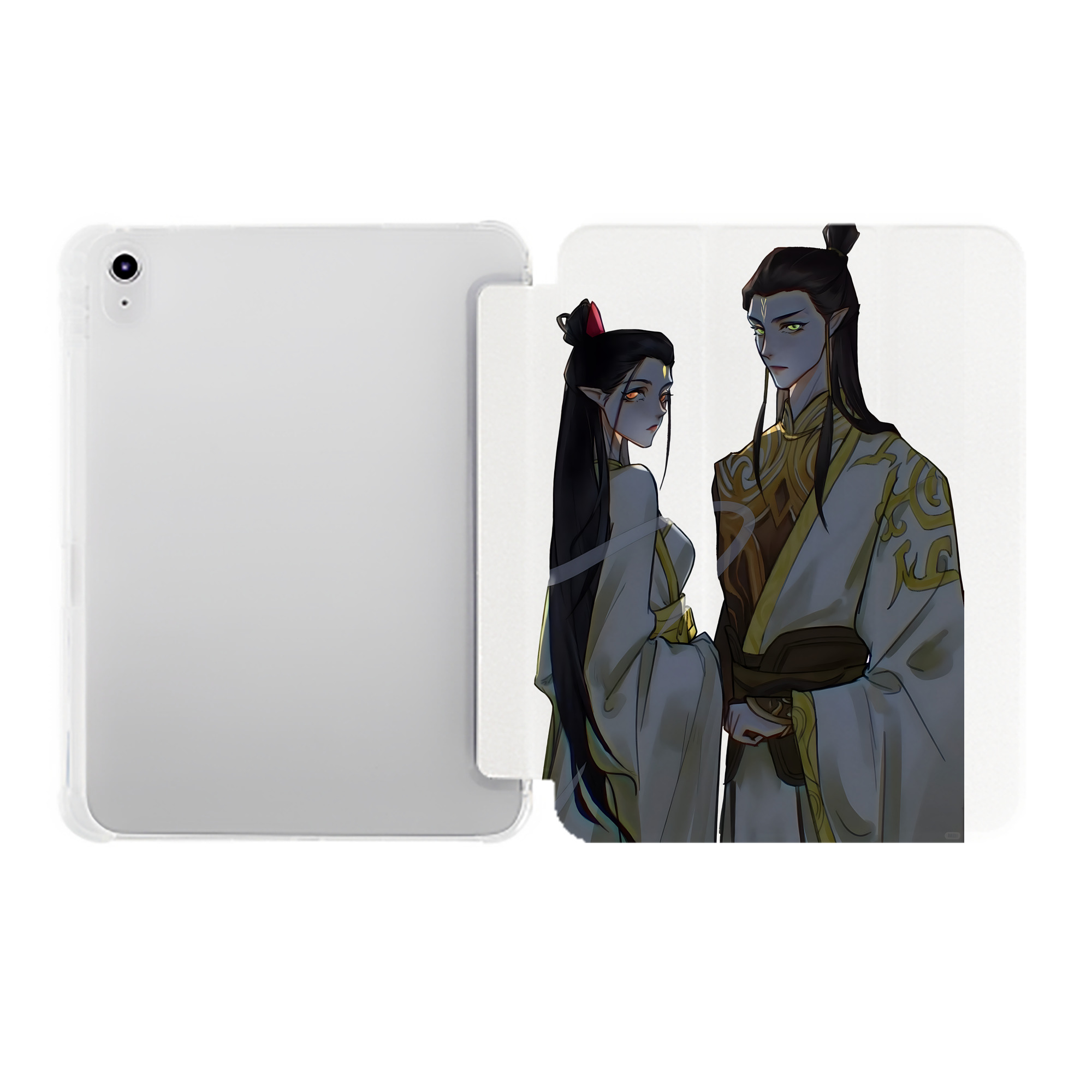 （画像用） Ne Zha 2 ナタ 魔童の大暴れ IPad ケース ペン収納付き 三つ折りスタンド PUレザー×シリコン 対応機種9.5/10.5/10.9インチ